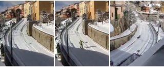 Copertina di Cortina D’Ampezzo? No, Ariano Irpino in provincia di Avellino: si scia sul circuito cittadino