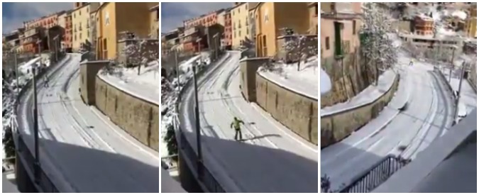 Copertina di Cortina D’Ampezzo? No, Ariano Irpino in provincia di Avellino: si scia sul circuito cittadino