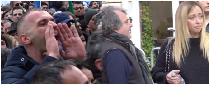 Copertina di Roma, Brunetta contestato nella piazza di Salvini e Meloni. Fischi e urla: “Vattene”