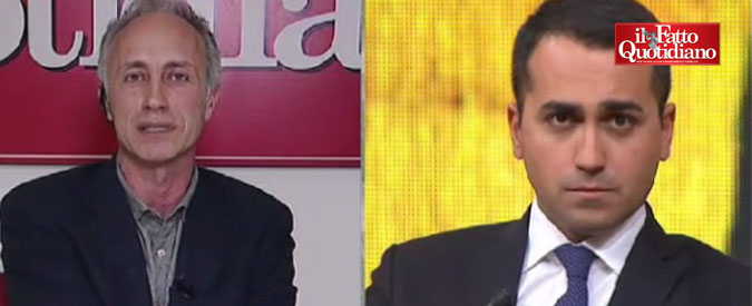 Copertina di M5s, Travaglio a Di Maio: “Perché vi piace così tanto Putin?”. “Nessun invaghimento, ma sanzioni vanno tolte”