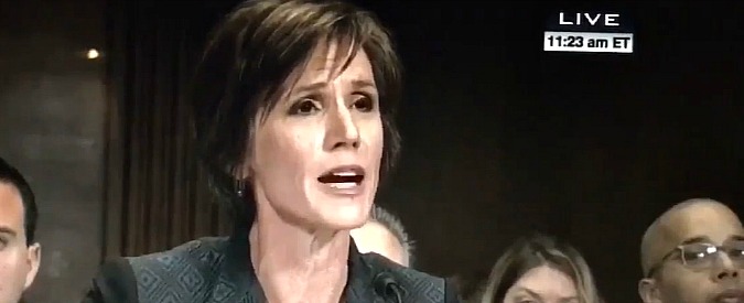 Copertina di Usa, la preveggenza della ministra defenestrata: “Disposta ad opporsi al Presidente? Sì, fedele alla Legge”