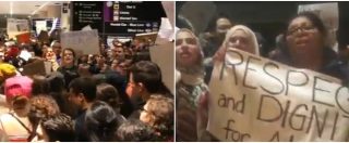 Copertina di Proteste anti-Trump, negli aeroporti Usa l’America che resiste: “Immigrati benvenuti”