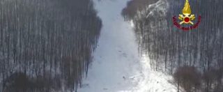 Copertina di Rigopiano, col drone sull’autostrada della slavina: 2 chilometri a 100 all’ora