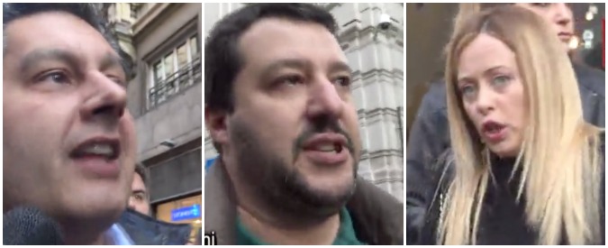 Copertina di Meloni e Salvini in piazza: “Voto subito. I sondaggi sbagliano”. Ma Toti: “Rischio paralisi meglio nuova legge”