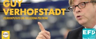 M5s, le accuse dei pentastellati a Verhofstadt: “Impresentabile. Colleziona poltrone e incarna l’euroStatocentrismo”