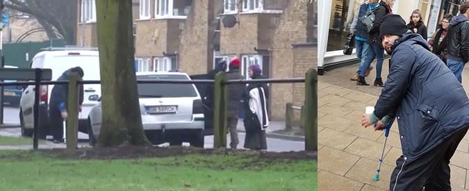 Copertina di Pizzicata banda di finti senzatetto: eccoli mentre escono dall’automobile per andare al “lavoro”