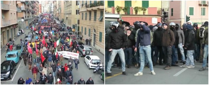 Copertina di Ultradestra a Genova, città blindata per manifestazione antifascista. Scontri tra antagonisti e polizia