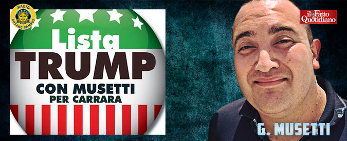 Copertina di Trump, a Carrara nasce lista a suo nome. Il fondatore: “Nel simbolo anche 5 Stelle, sarebbe bello allearsi con Grillo”