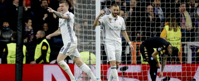 Copertina di Real Madrid-Napoli: 3-1. Il capolavoro di Insigne illude gli azzurri per 10 minuti, poi i gol di Benzema, Kroos e Casemiro