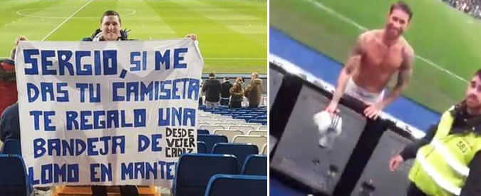 Copertina di Real Madrid, Sergio Ramos accetta la sfida del tifoso: la maglia in cambio di un filetto di maiale