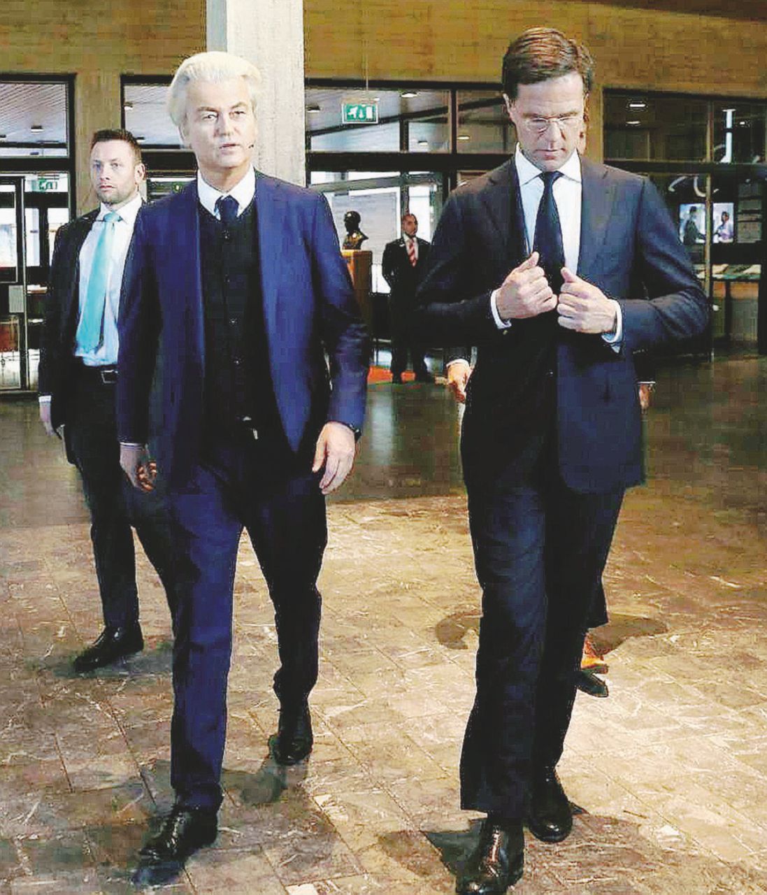 Geert Wilders (53 anni) e Mark Rutte (50) che cerca il 3° mandato come premier - Ansa Paesi Bassi al voto: “In Olanda i quarti di finale contro il populismo anti-Ue”