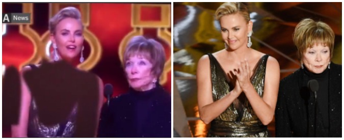 Copertina di Oscar 2017, la scollatura di Charlize Theron è troppo marcata. L’intervento della censura iraniana è grottesco