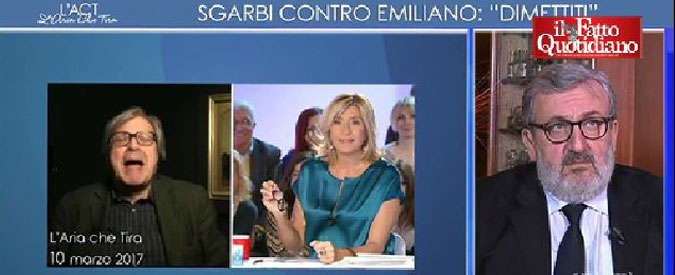Copertina di Pd, Emiliano: “Sgarbi? Non esiste, è solo uno stress-test per partecipanti a show televisivi”