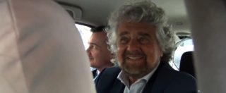 Copertina di M5s Genova, Grillo: “Decido io quando il candidato è sgradito? Io sono il Garante, metodo giusto”. E “morde” i microfoni