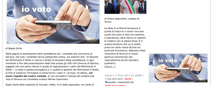 Genova, Grillo toglie simbolo alla candidata scelta dalla base: “Nuovo voto, dovete fidarvi di me”