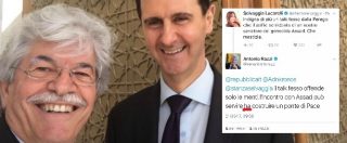 Selvaggia Lucarelli vs il selfie di Razzi e Assad: il senatore risponde con un clamoroso errore grammaticale