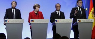 Copertina di Ue, Merkel: “Sì a Europa a due velocità”. Gentiloni: “Ci siano diversi livelli di integrazione”