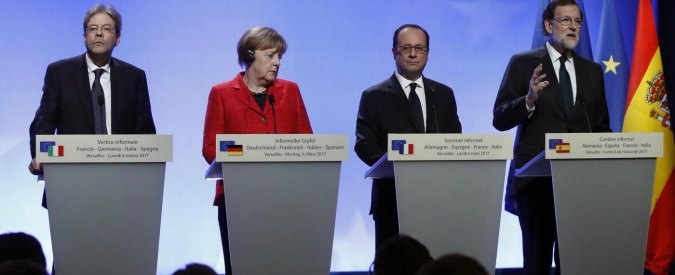 Ue, Merkel: “Sì a Europa a due velocità”. Gentiloni: “Ci siano diversi livelli di integrazione”