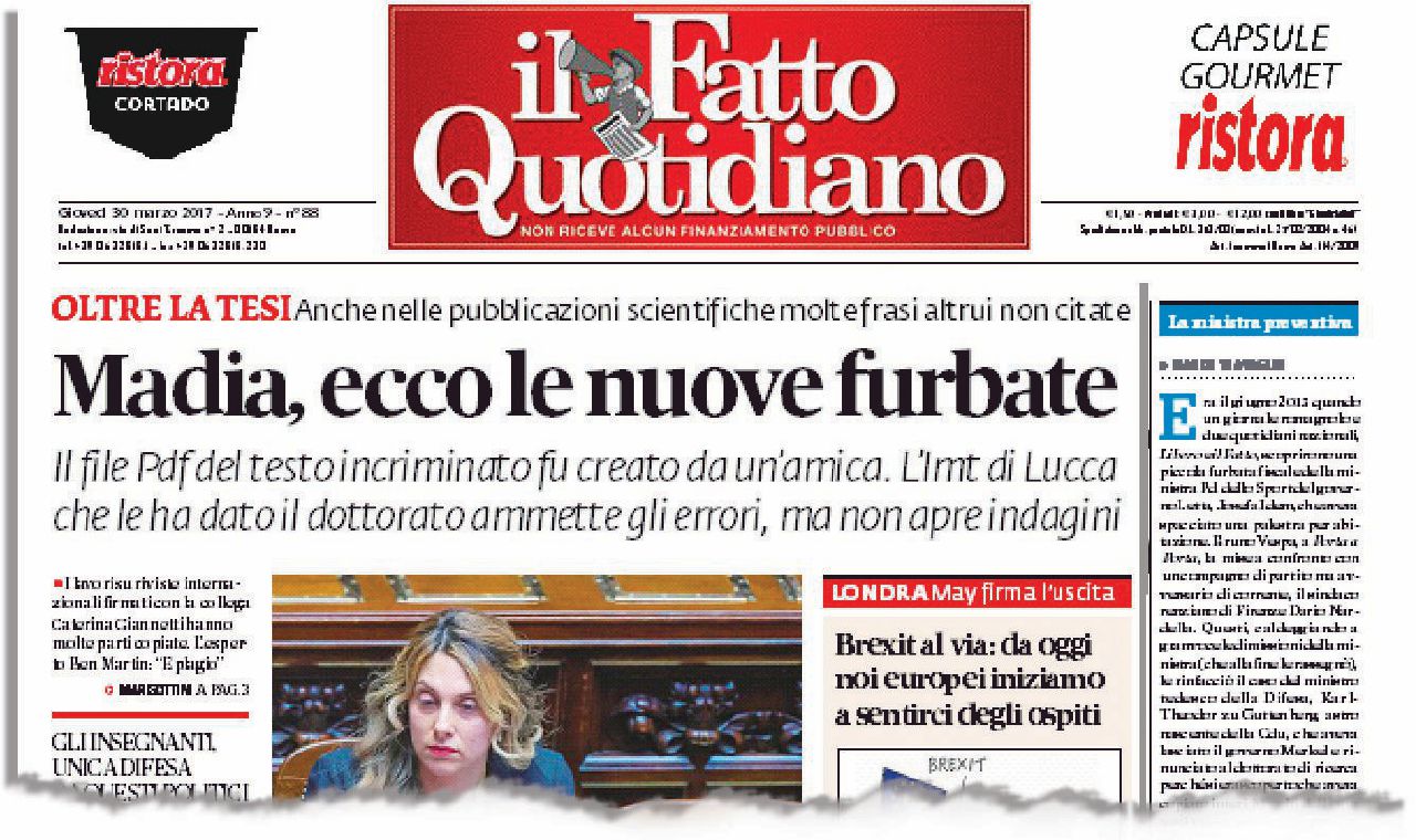 La ministra: “Azione legale” La ministra: “Azione legale”