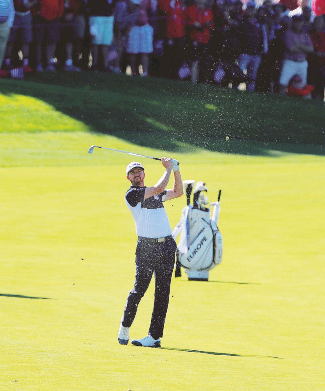 La Ryder cup di golf - Ansa Le fatiche di Lotti per spedire in buca i soldi alla Ryder cup