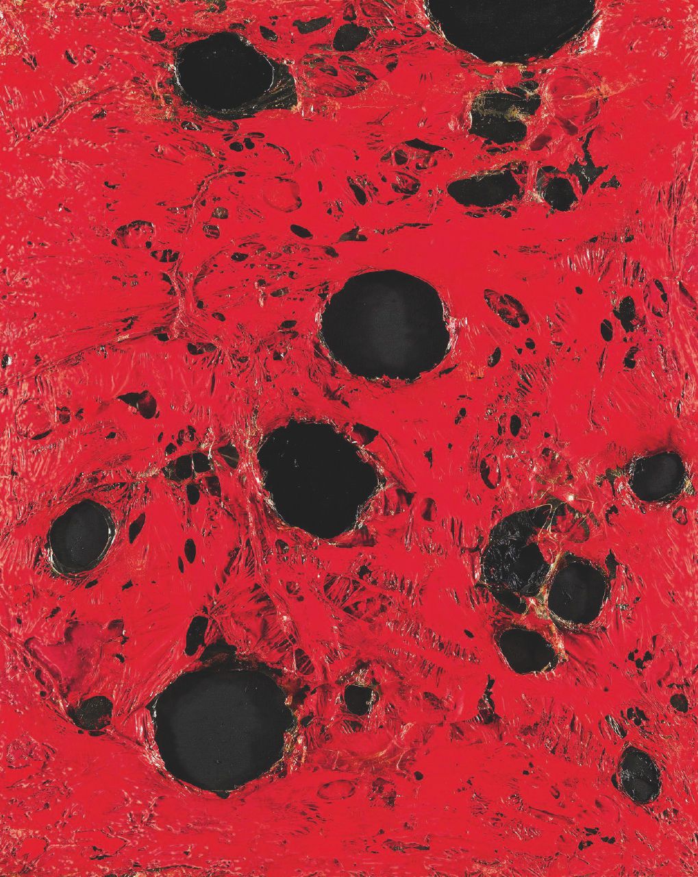 All’asta - “Rosso Plastica L.A.” di Alberto Burri, battuto dalla casa d’aste Sotheby’s nell’ottobre del 2011 - Ansa Beni culturali, delitto perfetto