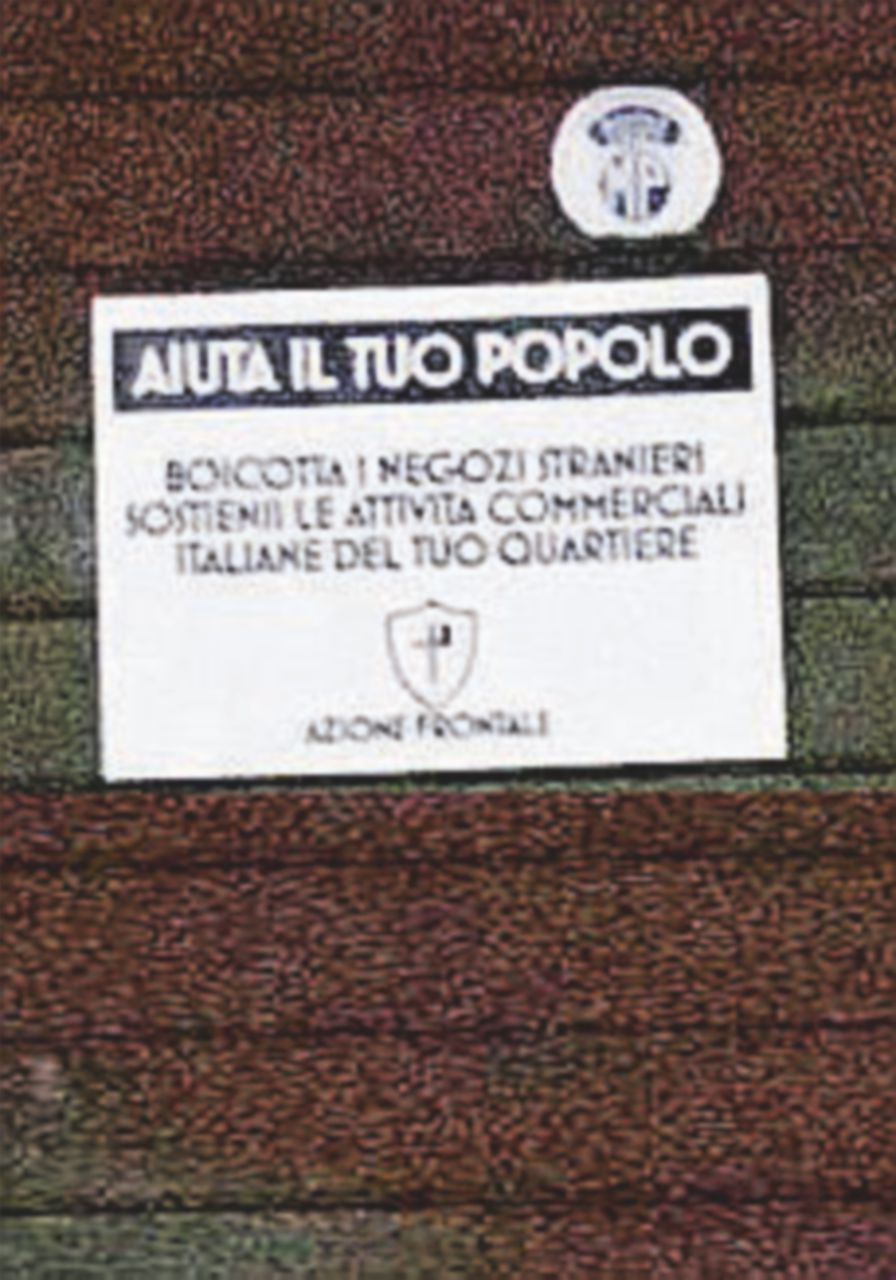 “Boicotta i negozi stranieri”: manifesti xenofobi a Roma “Boicotta i negozi stranieri”: manifesti xenofobi a Roma