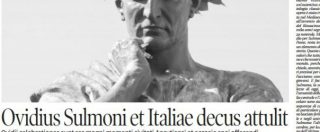 Copertina di Bimillenario di Ovidio, “idea folle” del quotidiano Il Centro: 6 pagine in latino e intervista impossibile all’autore delle Metamorfosi