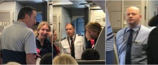 Copertina di Psicodramma sull’aereo: una donna in lacrime, un passeggero infuriato e le urla dei personale di bordo
