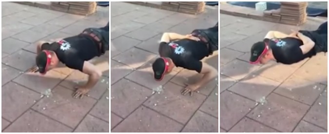 Copertina di Le flessioni sono surreali: con due mani, poi una e alla fine senza. Ma come fa?