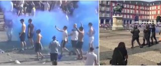Copertina di Madrid, scontri in centro tra hooligans del Leicester e polizia: 13 feriti