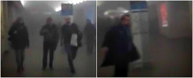 Copertina di Esplosione di San Pietroburgo. Le prime immagini della stazione della metro invasa dal fumo