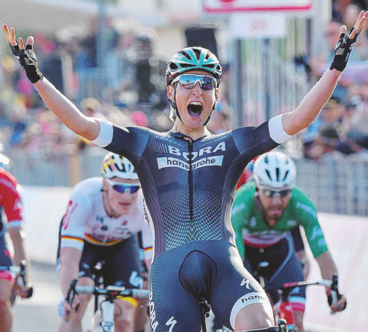 Braccia al cielo - Prima tappa a Lukas Postlberger, 25 anni, austriaco - Ansa Inizia il Giro. Cento già sporcato dal doping
