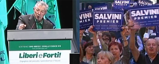 Copertina di Lega, Umberto Bossi contestato dal pubblico: “Taglio corto e me ne vado, non voglio aizzare gli animi”