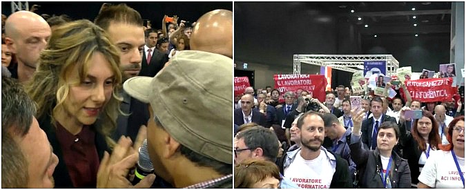 Copertina di Forum Pa, Madia contestata dai lavoratori dell’Aci informatica. Faccia a faccia con un dipendente: “Decreto per noi è devastante”