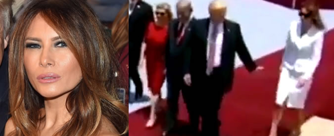 Copertina di Trump, che coppia! Donald cerca la mano di Melania ma rimedia una figuraccia mondiale