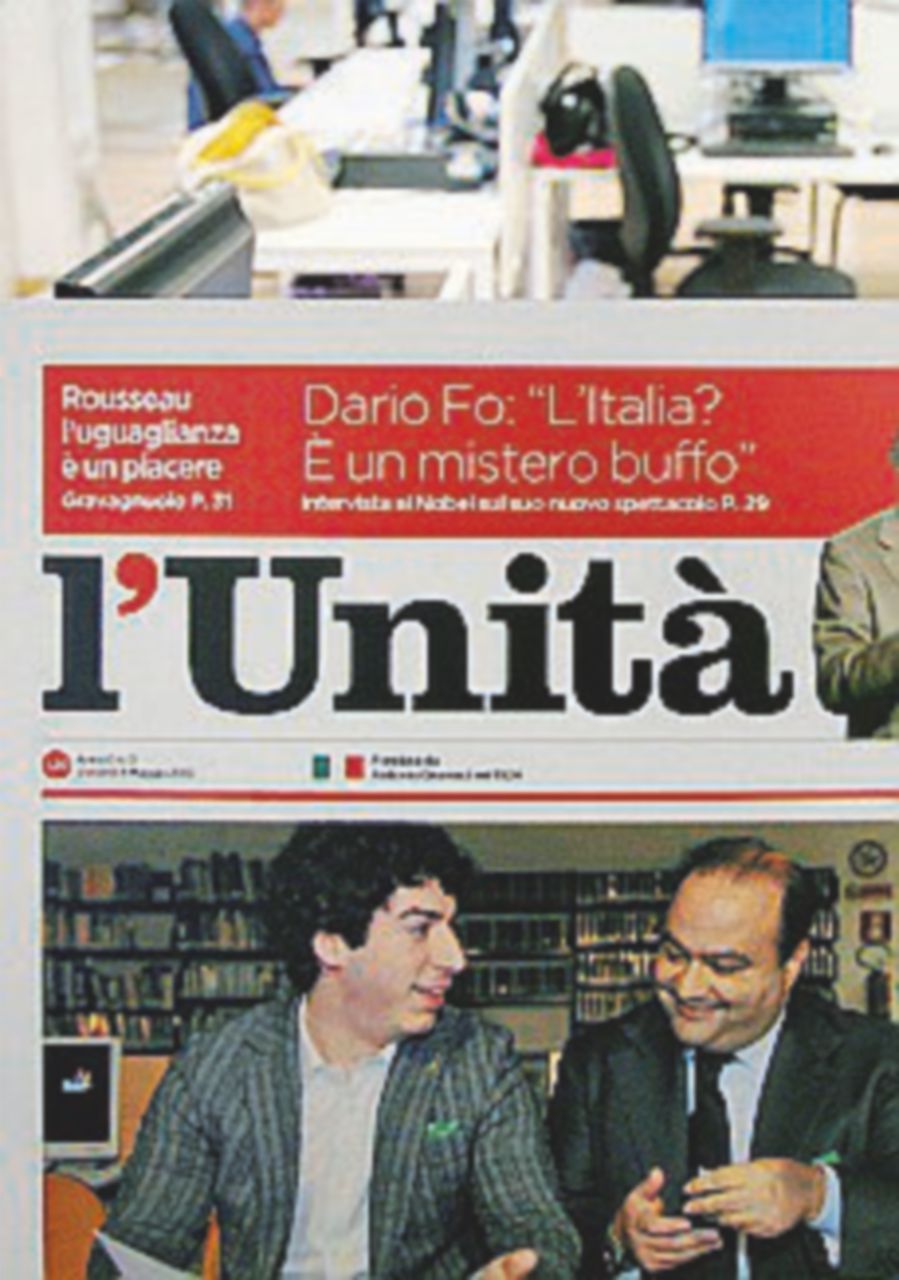 Copertina di L’Unità chiude oggi, ma secondo Macaluso la salverà Costanzo