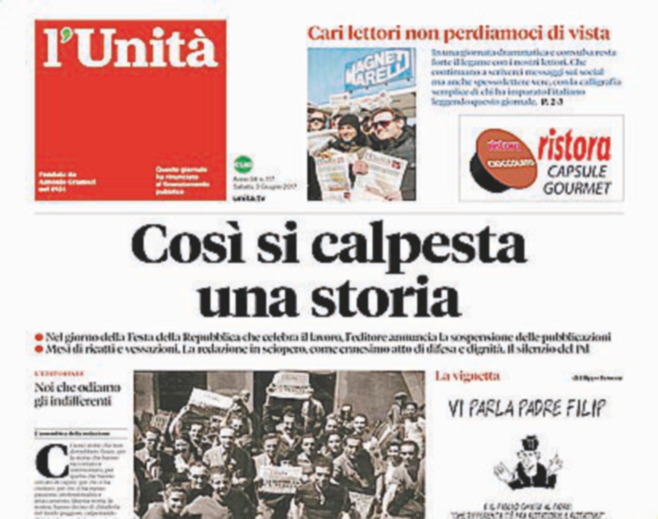 Copertina di La redazione dell’Unità accusa: Matteo non risponde