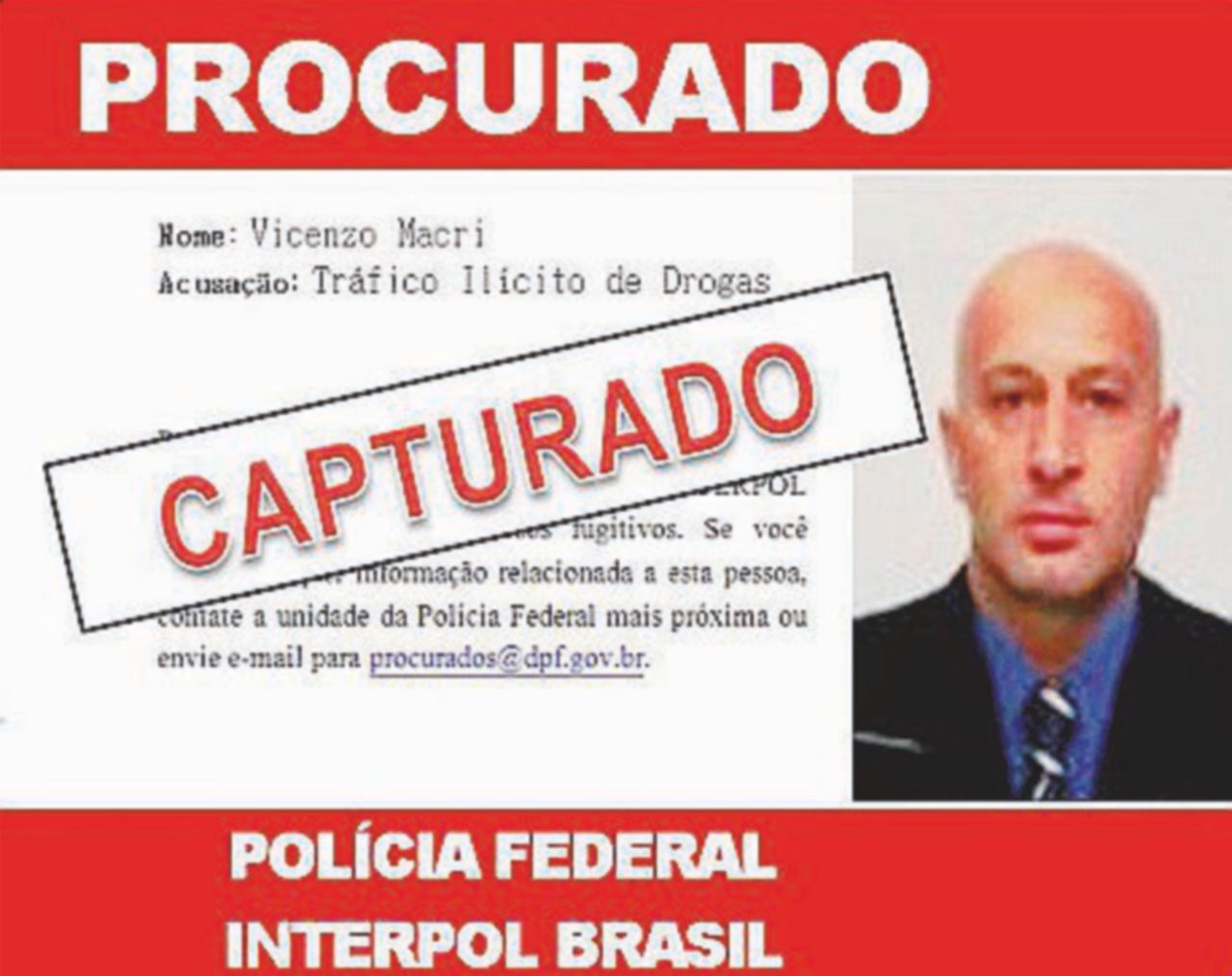 Polizia brasiliana - La nota - Ansa Il boss Vincenzo Macrì catturato a San Paolo in Brasile: preparava la fuga in Venezuela