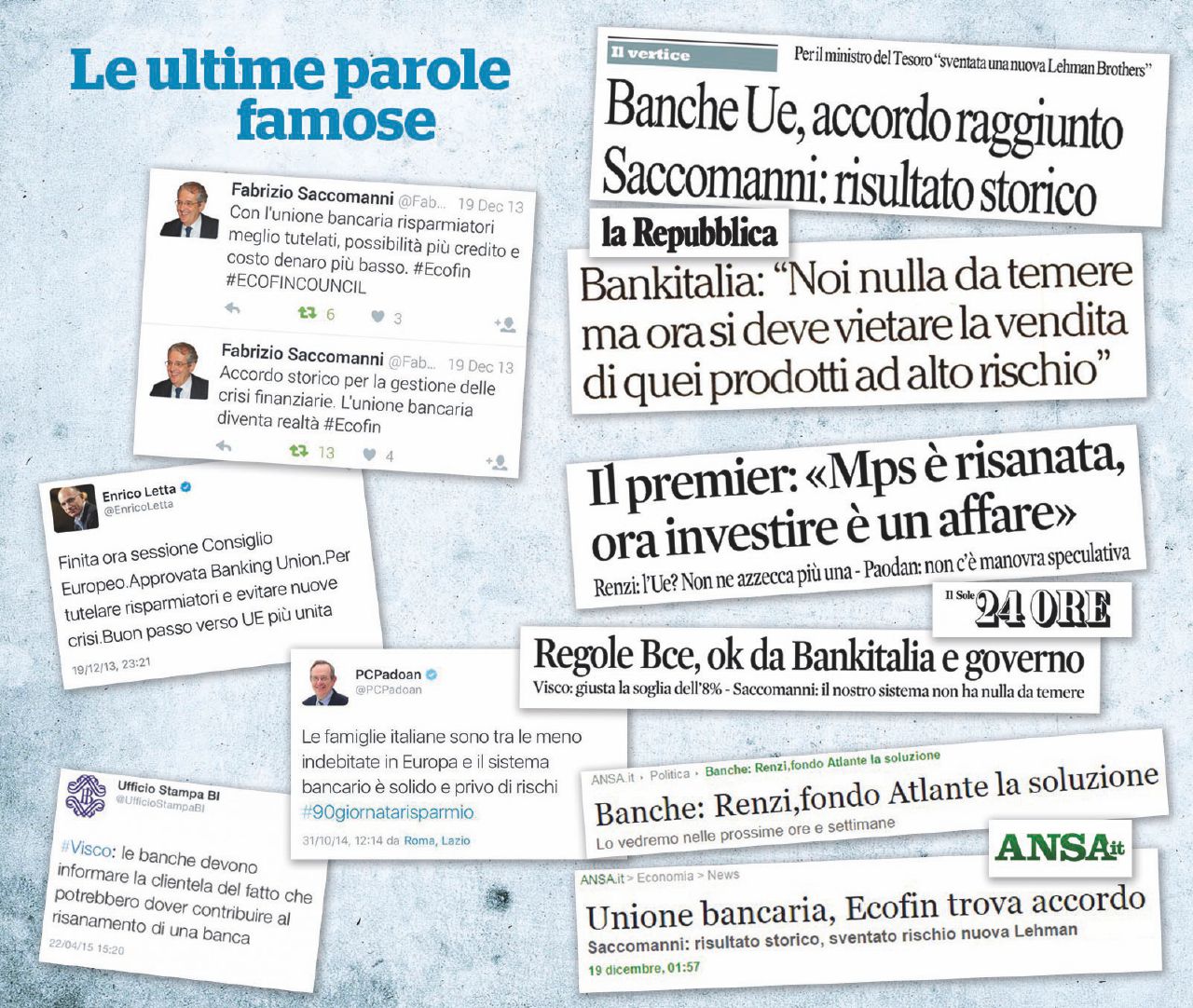 I volenterosi carnefici delle banche italiane. Una lista incompleta I volenterosi carnefici delle banche italiane. Una lista incompleta