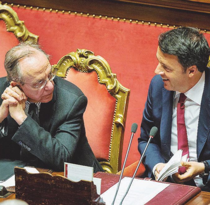 Appesi a un filo - Pier Carlo Padoan e Matteo Renzi sperano che il Pil li sorprenda - LaPresse L’ennesimo fiasco del ministro: “Ci stiamo lavorando”