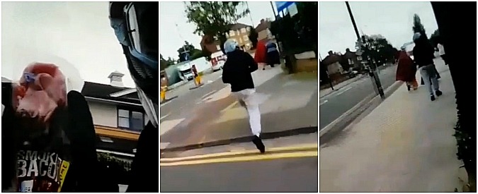 Copertina di Aggredisce e schiaffeggia una ragazza musulmana con la pancetta. La scena ripresa con il cellulare da un amico