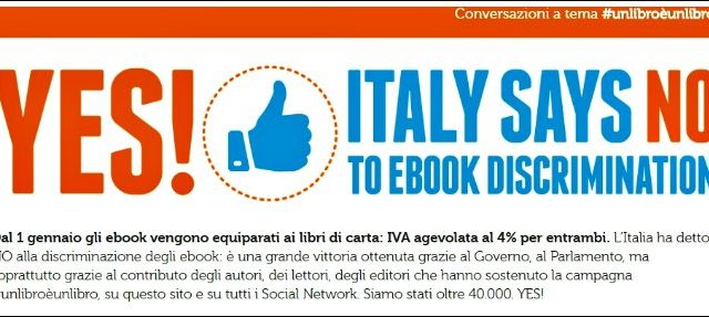 Ebook come i libri: Iva al 4 per cento, ok definitivo dall’Europa