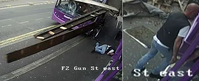 Copertina di Un autobus fuori controllo lo travolge mentre attraversa la strada. Lui non si scompone, si alza ed entra in birreria