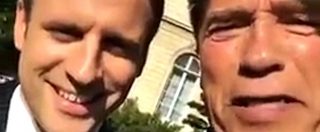 Copertina di Il video selfie di Macron e Schwarzenegger, insieme per l’ambiente: “Make the planet great again”