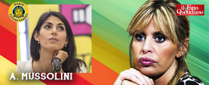 Copertina di Roma, Alessandra Mussolini: “M5s? Ha copiato da mio nonno”. Poi offende la Raggi: “E’ una parafrontale”