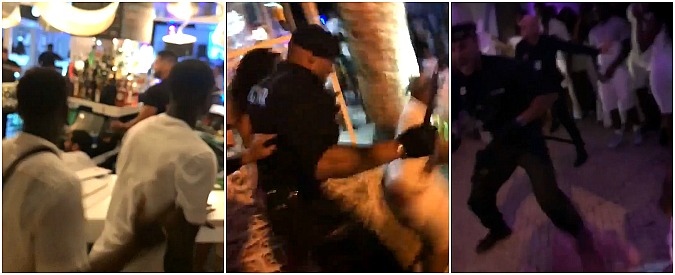 Copertina di La polizia fa irruzione nel locale pieno di turisti e scatena il panico. Cariche e spari in aria al festival Portugal Invasion