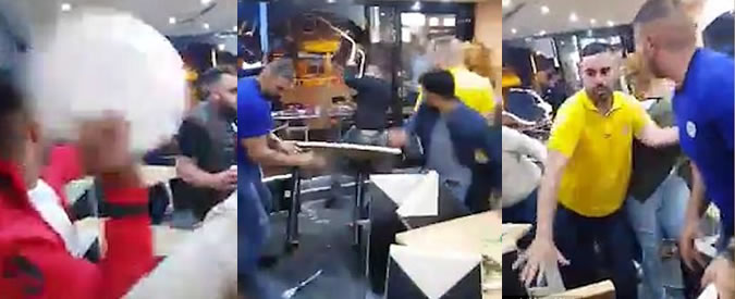 Copertina di La cena si trasforma in una maxi rissa: al ristorante volano tavoli, sedie e cazzotti