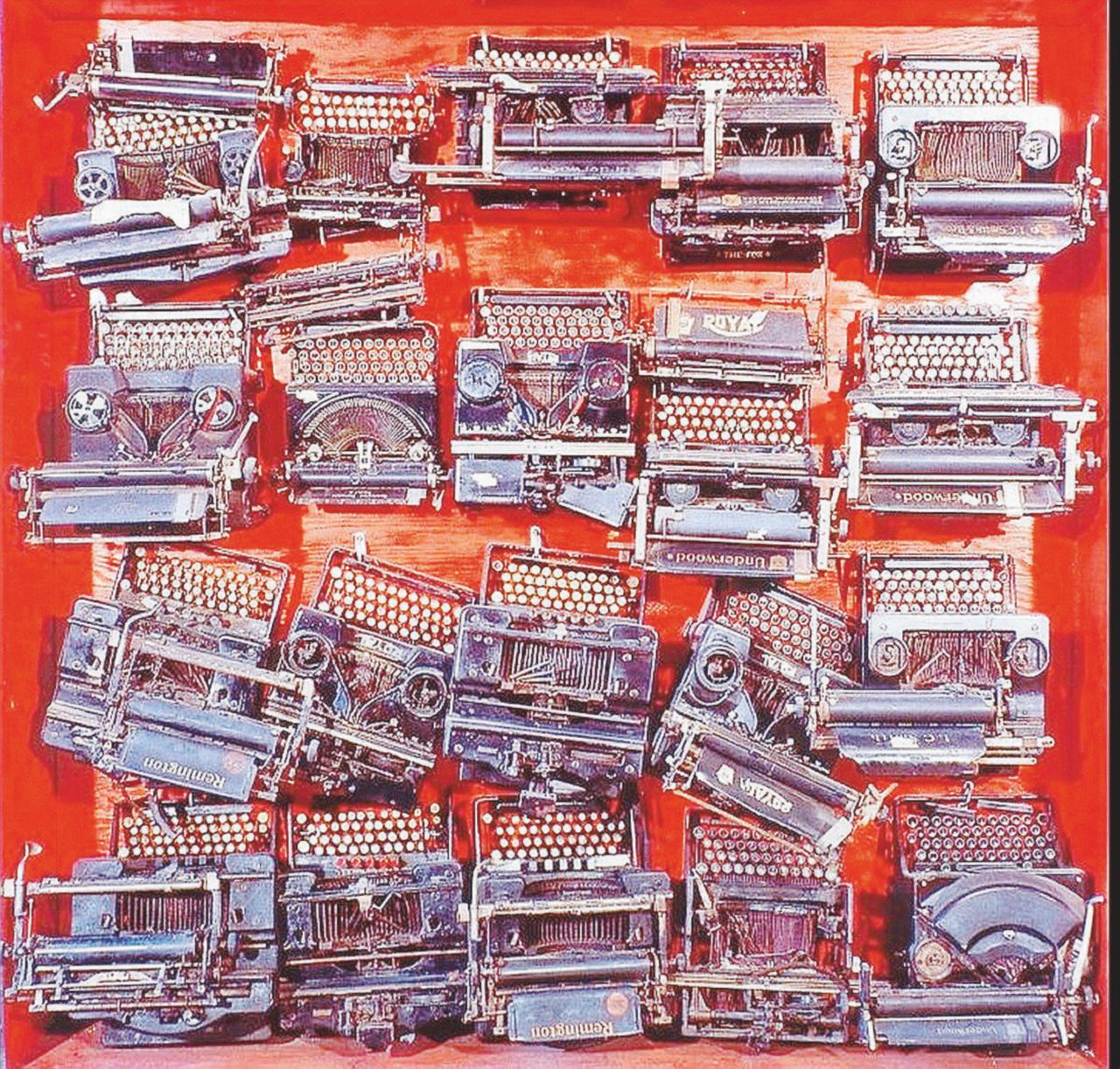 Parole a pezzi - Le celebri macchine da scrivere (qui a fianco “Infinity of Typewriters”, 1962) dello scultore e pittore francese Armand Pierre Fernandez “Escort”, “colletti bianchi” e i pudore indigesto