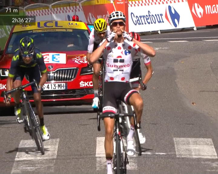 Copertina di Tour de France, nel giorno della festa nazionale francese vince Barguil e Aru resta in giallo