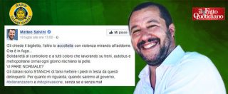 Copertina di Salvini: “Capotreno che si è ferito da solo? Mica è un problema mio”. E annuncia querela al gruppo Fb “Vogliamo il M5S al governo”